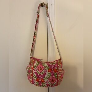 Vera Bradley Lilly Bell On the Go Crossbody Shoulder Bag with Adj Straps Pink